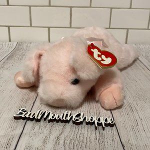 Vintage Ty Beanie Plush Stuffed Animal Tulip Pink Pig Piggy Piglet 1995